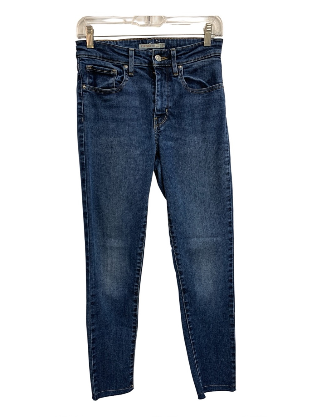 Women's Dark Indigo Skinny Jeans - Stretch Slim Fit